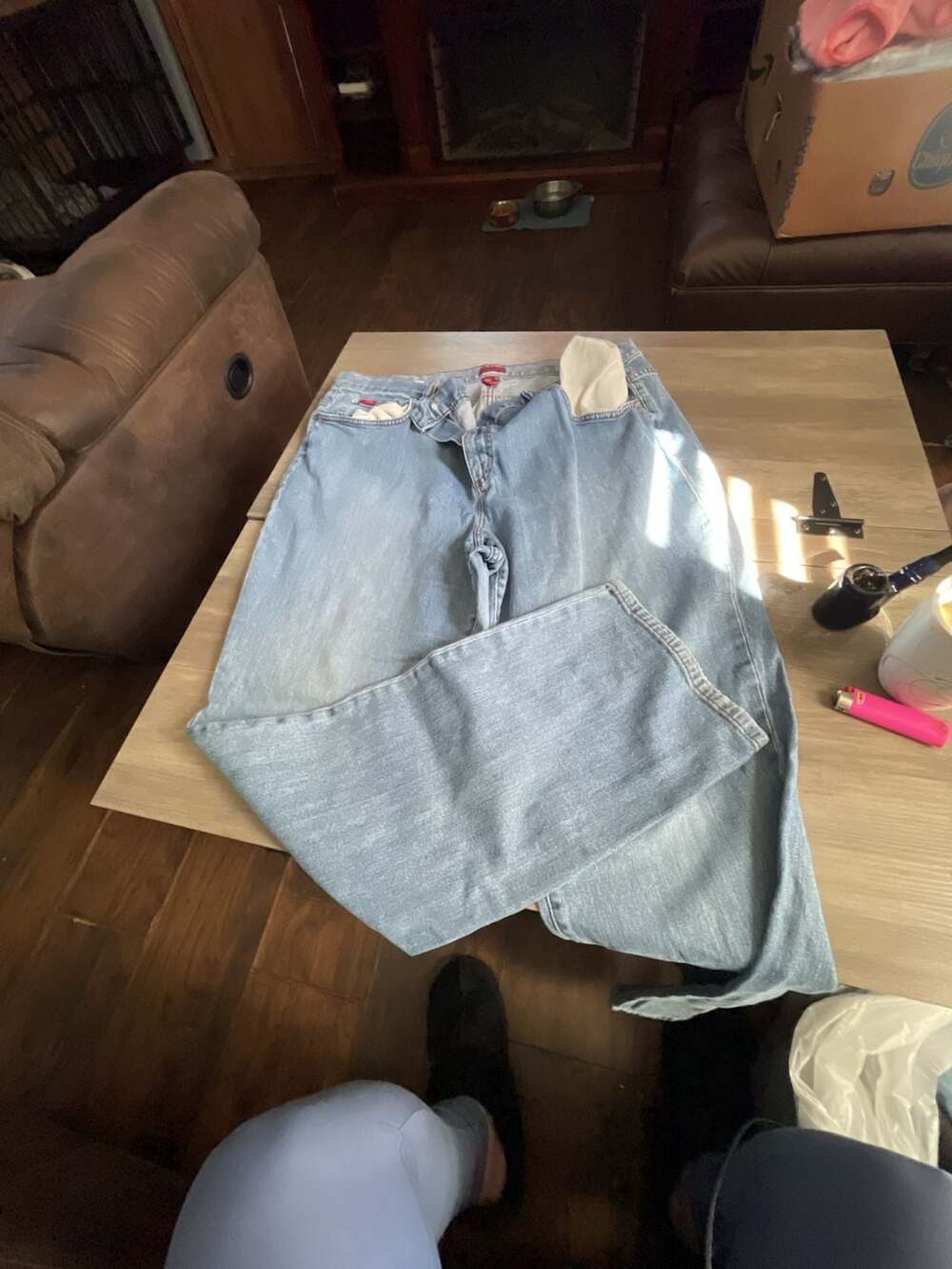 Chaps Denim Jeans Size 18W Light Wash Blue Cotton